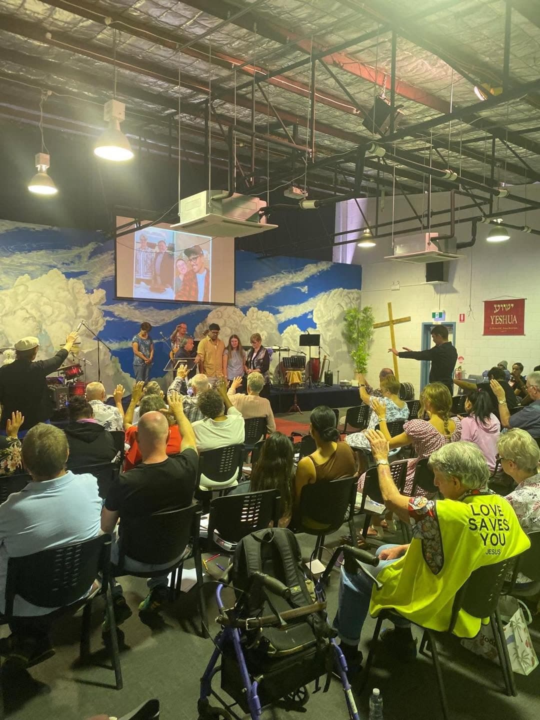 A full room on a Sunday