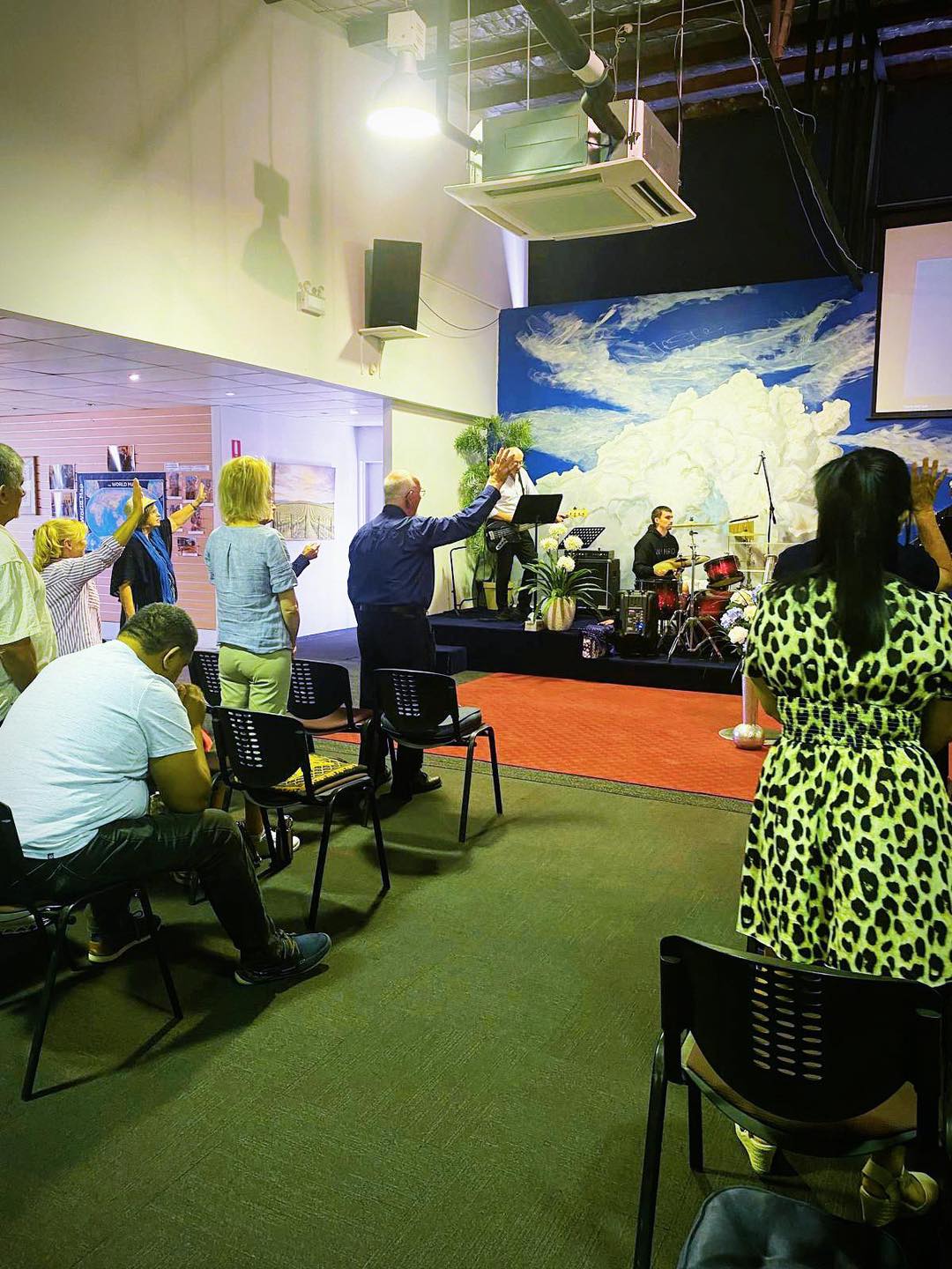 ODCF congregation worshipping together during Sunday service